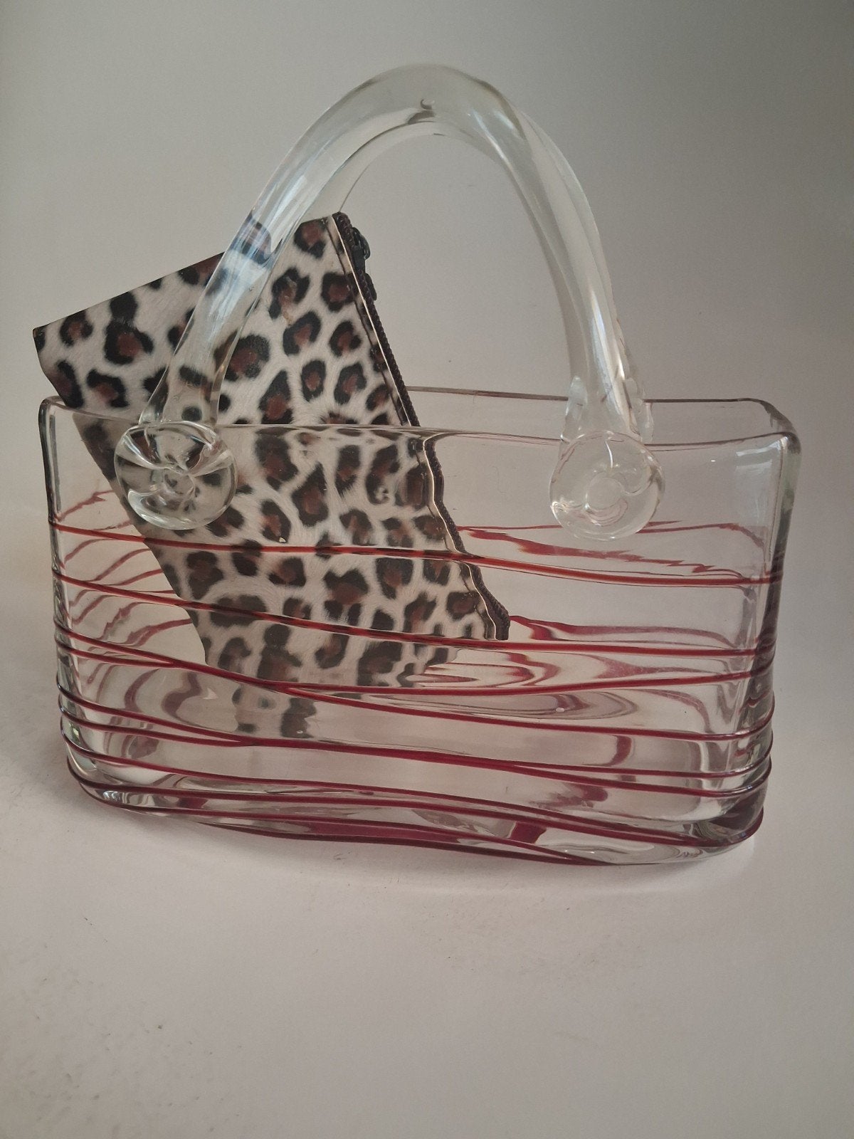 Murano stijl Vaas , Designer Tas! Glas vintage, Ophalen of Verzenden, Huis en Inrichting