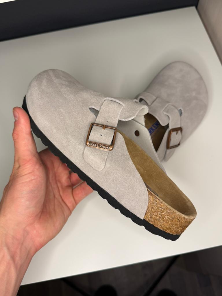 Nieuwe Birkenstock Boston, Kleding | Dames, Schoenen, Verzenden, Instappers, Nieuw, Grijs
