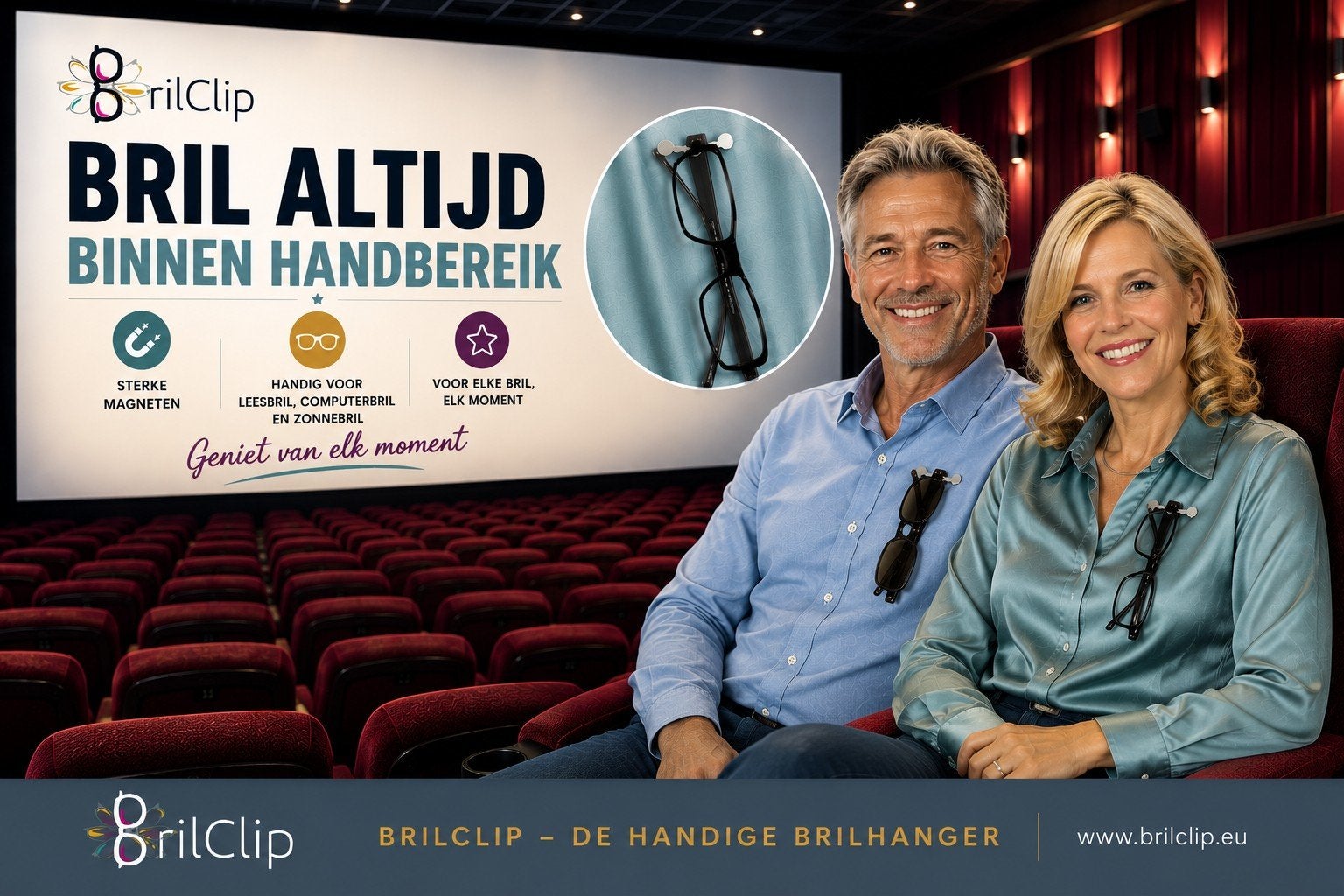 BrilClip - nooit meer zoeken naar je bril - aanbieding ACTIE, Sieraden, Tassen en Uiterlijk, Zonnebrillen en Brillen | Heren, Overige merken