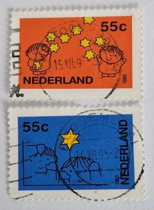 Nederland 1995 - nvph 1662-1663 - decemberzegels, Verzenden, Na 1940, Gestempeld
