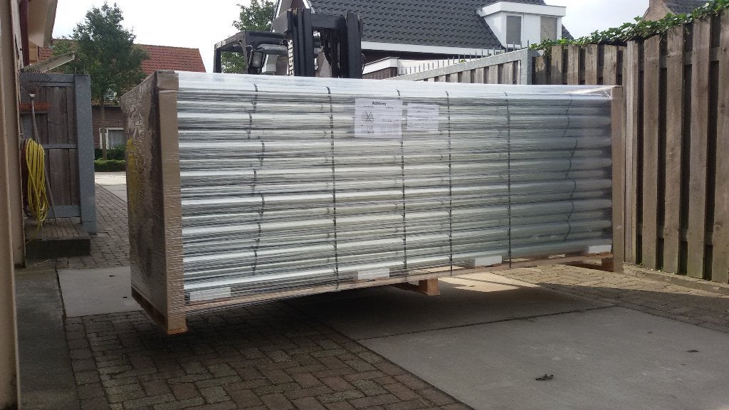 Zinken afvoerbuis/zinken dakgoot/zetwerk/vergaarbak/wrong, Doe-het-zelf en Verbouw, Buizen en Afvoer, Ophalen, 6 meter of meer