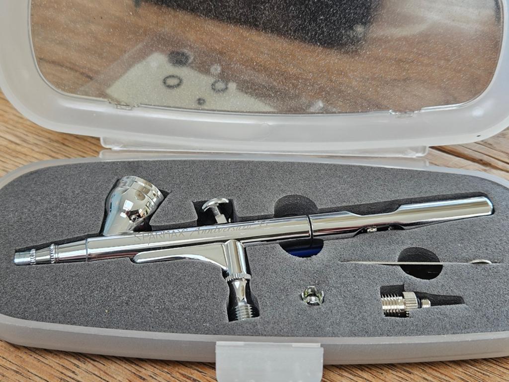 Airbrush set met compressor Sparmax, Ophalen of Verzenden, Gebruikt, Airbrush en Toebehoren