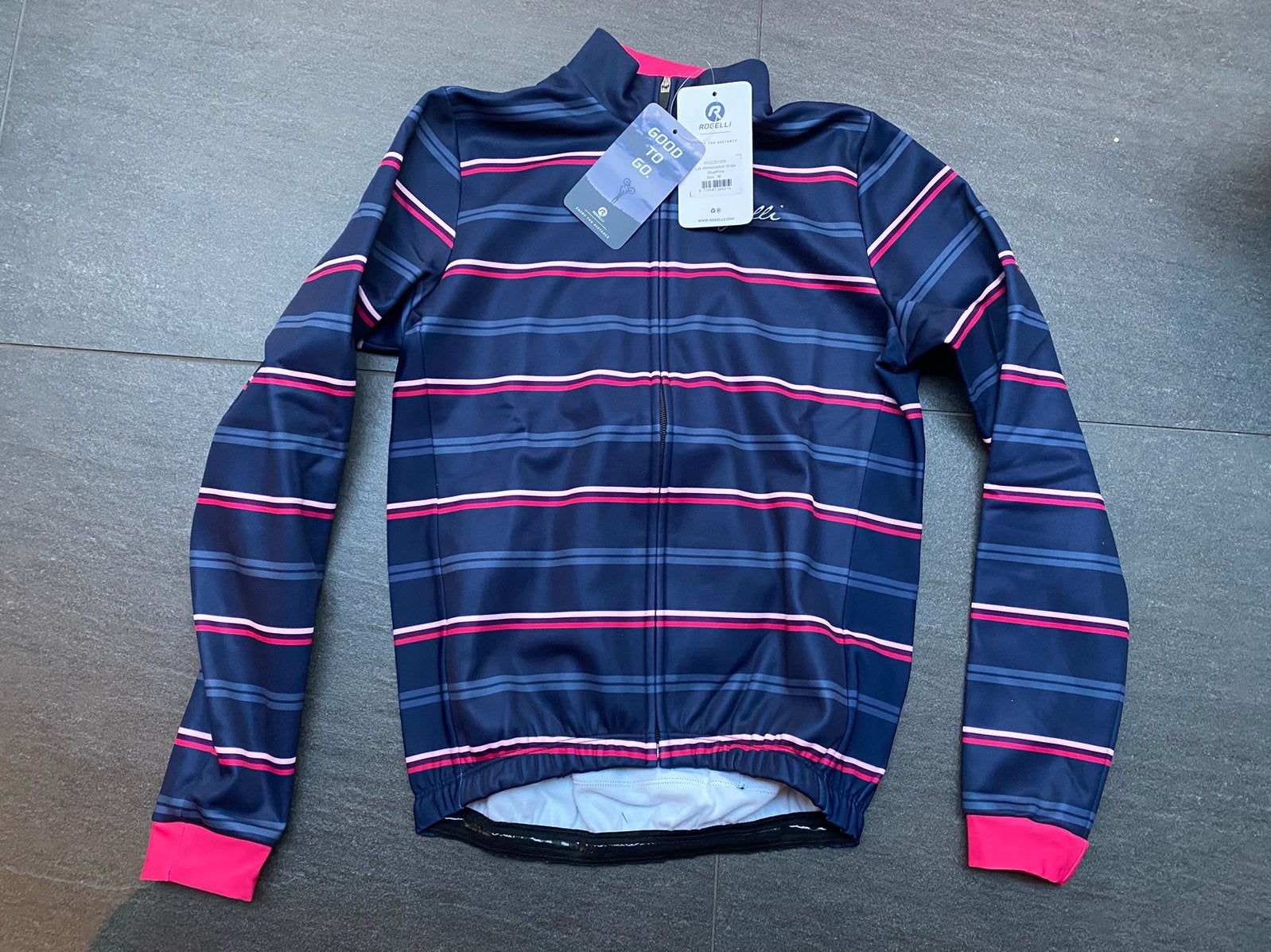 Dames winter fietsjack rogelli stripe blauw roze nieuw! s, S, ., Nieuw, Ophalen of Verzenden
