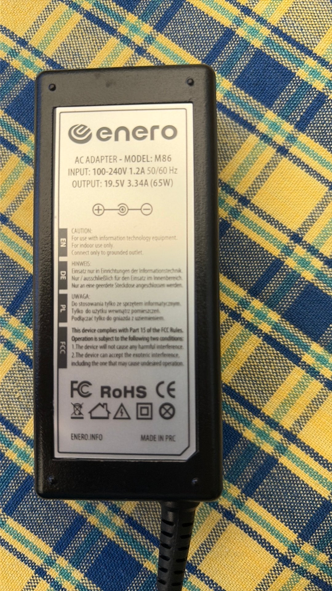 Laptop netvoeding 65 Watt 4,5/3 mm + PIN nieuw, Ophalen of Verzenden, Nieuw