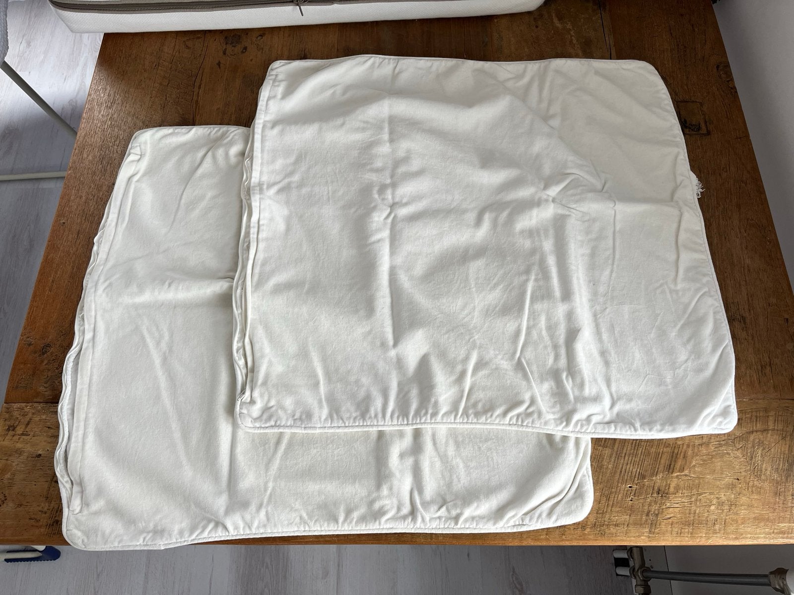 IKEA Sanela Kussenhoezen - Crème 60x60 cm (2 stuks), Huis en Inrichting, Woonaccessoires | Kussens, Ophalen of Verzenden, Gebruikt