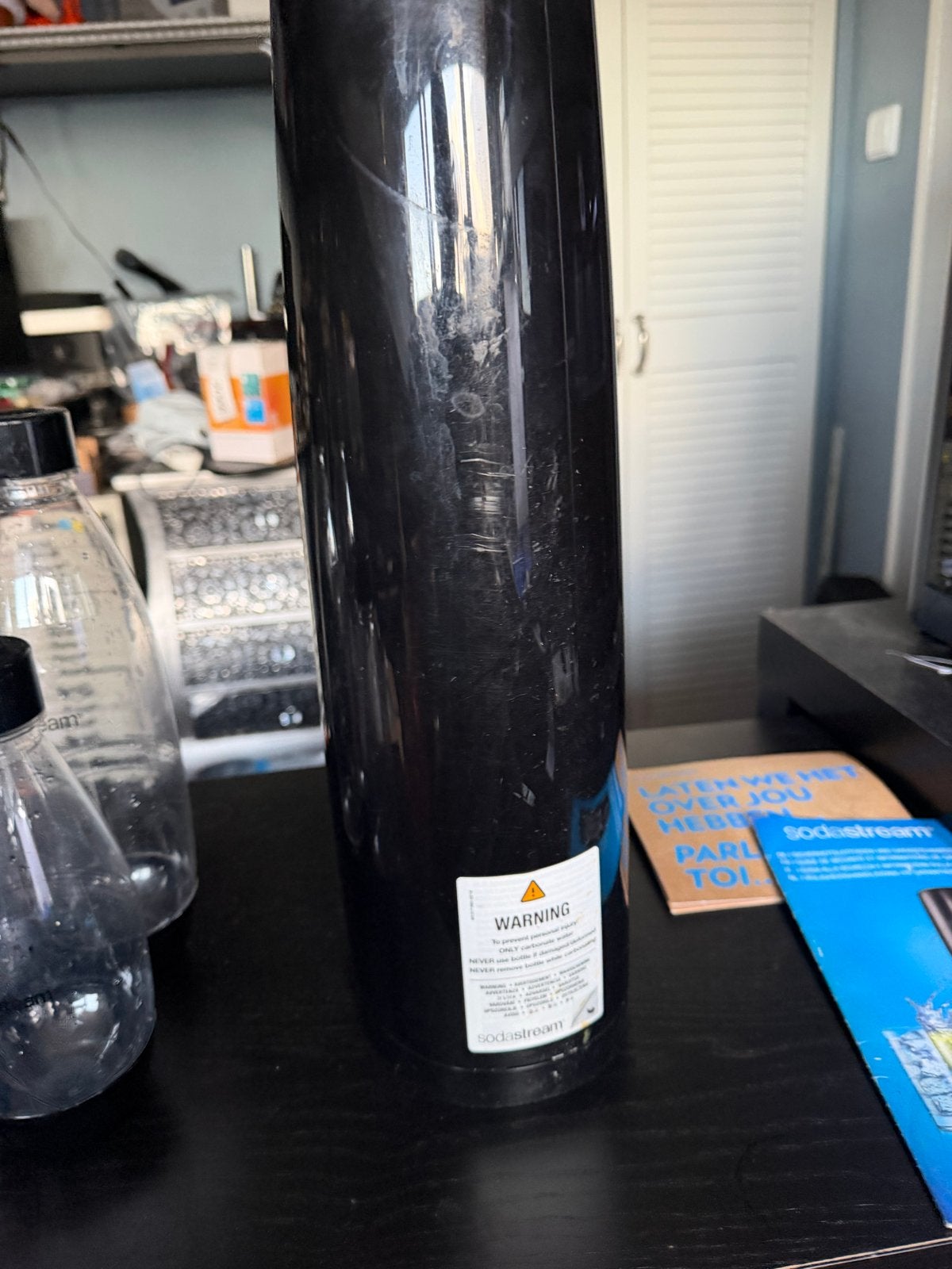 SodaStream Source bruiswatertoestel met 3 flessen, Witgoed en Apparatuur, Bruiswatermachines, B, Gebruikt, Z, Ophalen of Verzenden