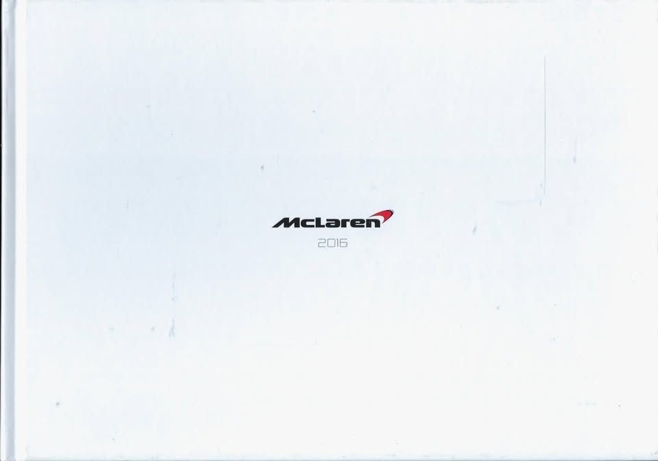 McLAREN BROCURE 2016 OVEZICHT., Ophalen of Verzenden, Nieuw, Overige merken, McLAREN