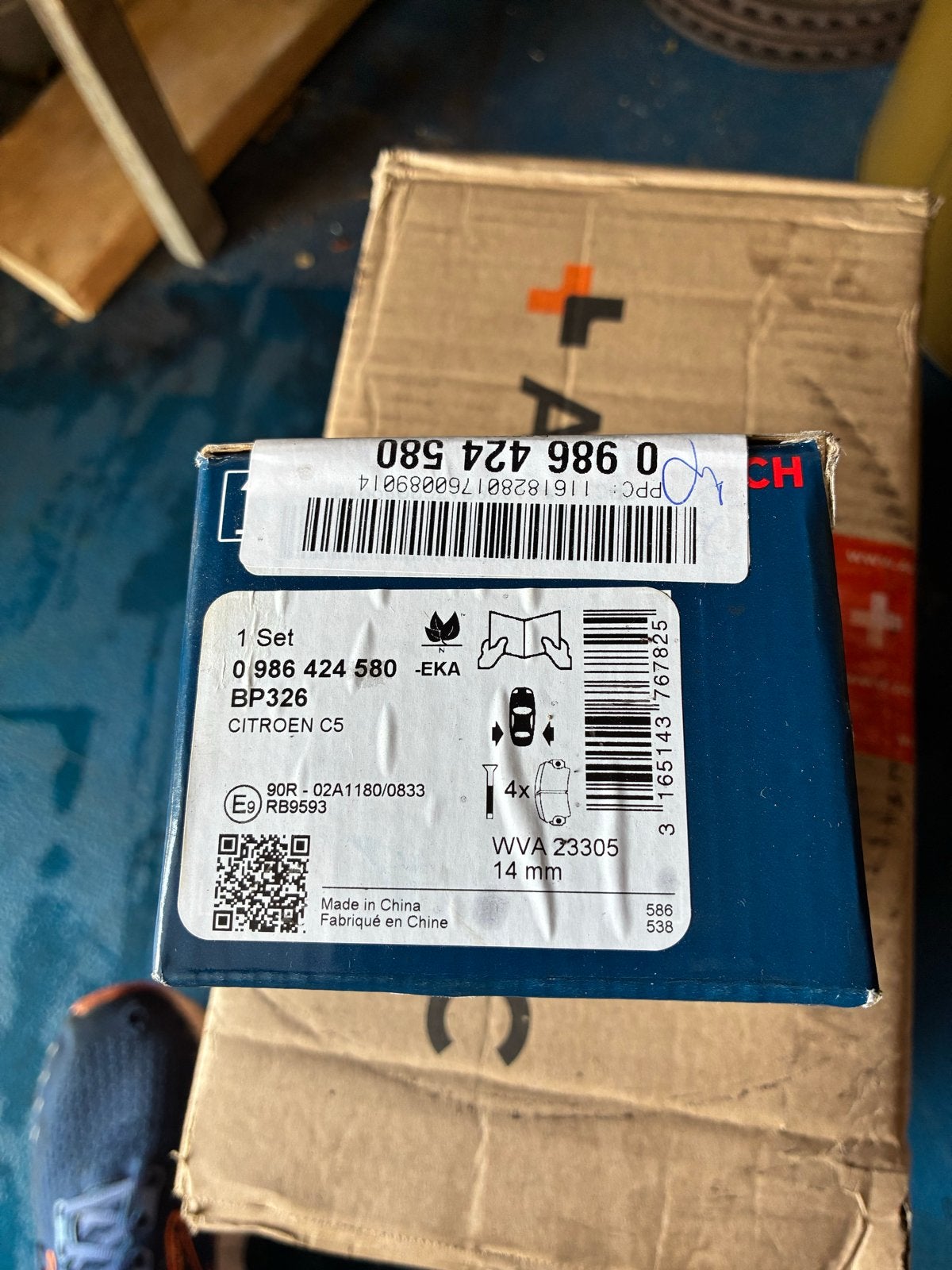 Nieuwe schijfremmen en blokken voor Citroën C5 (Bosch BP326), Ophalen of Verzenden, Nieuw, Citroën