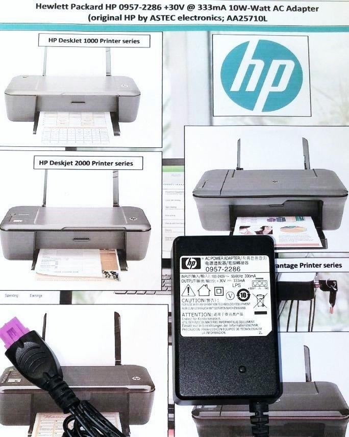 HP 0957-2286 30V 333mA Adapter Voeding 0957-2290 0957-2398, Ophalen of Verzenden, Zo goed als nieuw, Printerkabel, HP (ORIGINEEL)