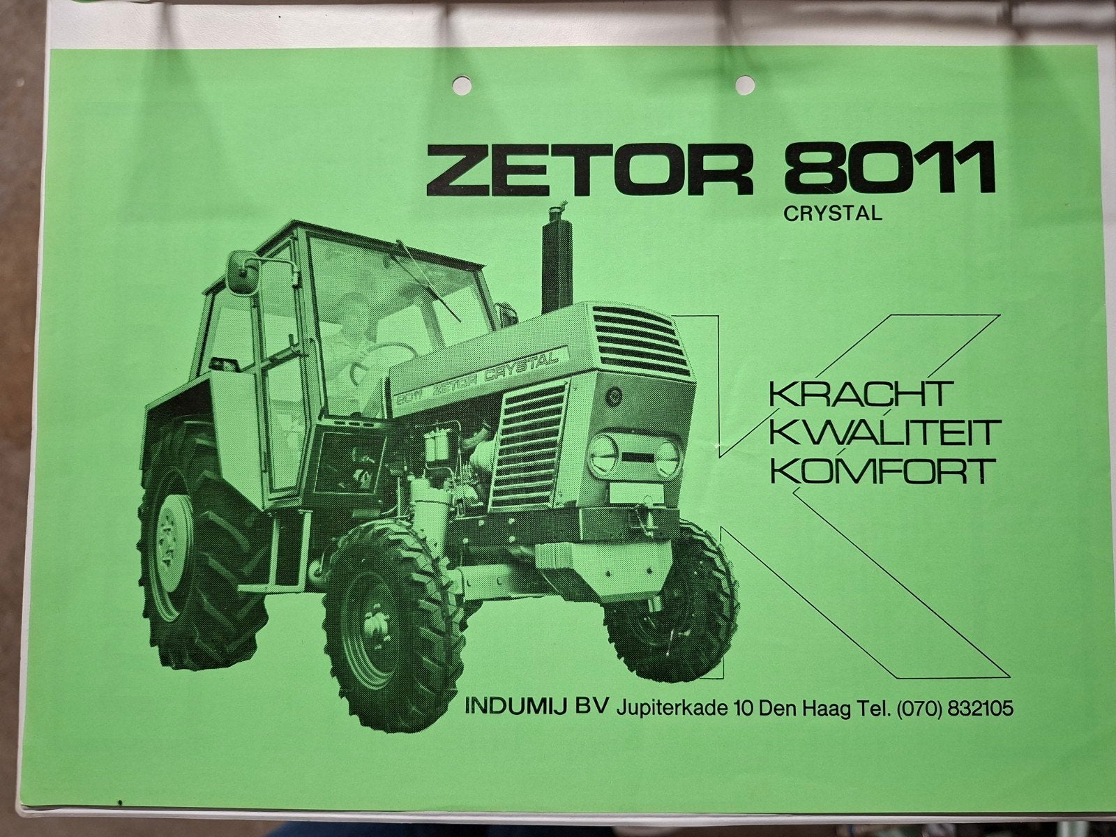 Folder Zetor 8011 Crystal Nederlandstalig, Ophalen of Verzenden, Gelezen, Tractor en Landbouw