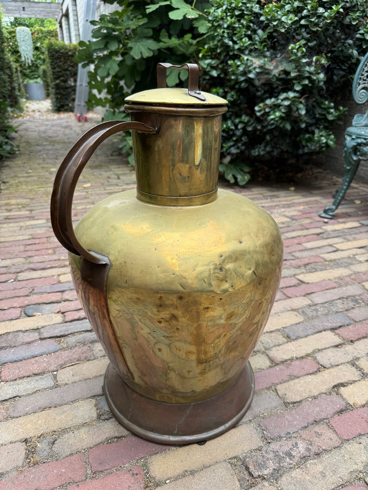 Antieke Koperen Melkbus - Decoratieve Kan, Antiek en Kunst, Ophalen, Koper