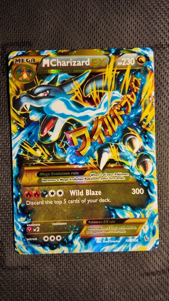 M Charizard-EX 108 Flashfire | Pokemon kaart, Ophalen, Losse kaart, Foil