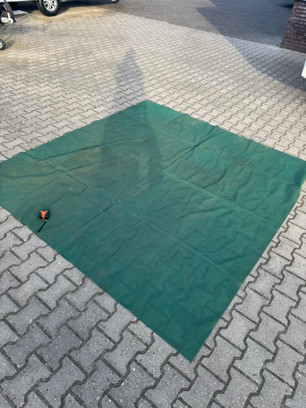 Tent tapijt groen 230 x 250 cm, Caravans en Kamperen, Ophalen of Verzenden, Zo goed als nieuw