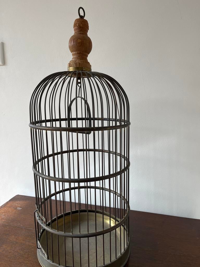 Vintage koperen vogelkooi, Ophalen, Kooi-accessoires