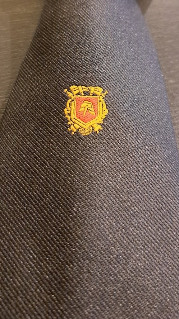 Brandweer stropdas zwart met embleem midden, Ophalen of Verzenden, Nieuw, Zwart