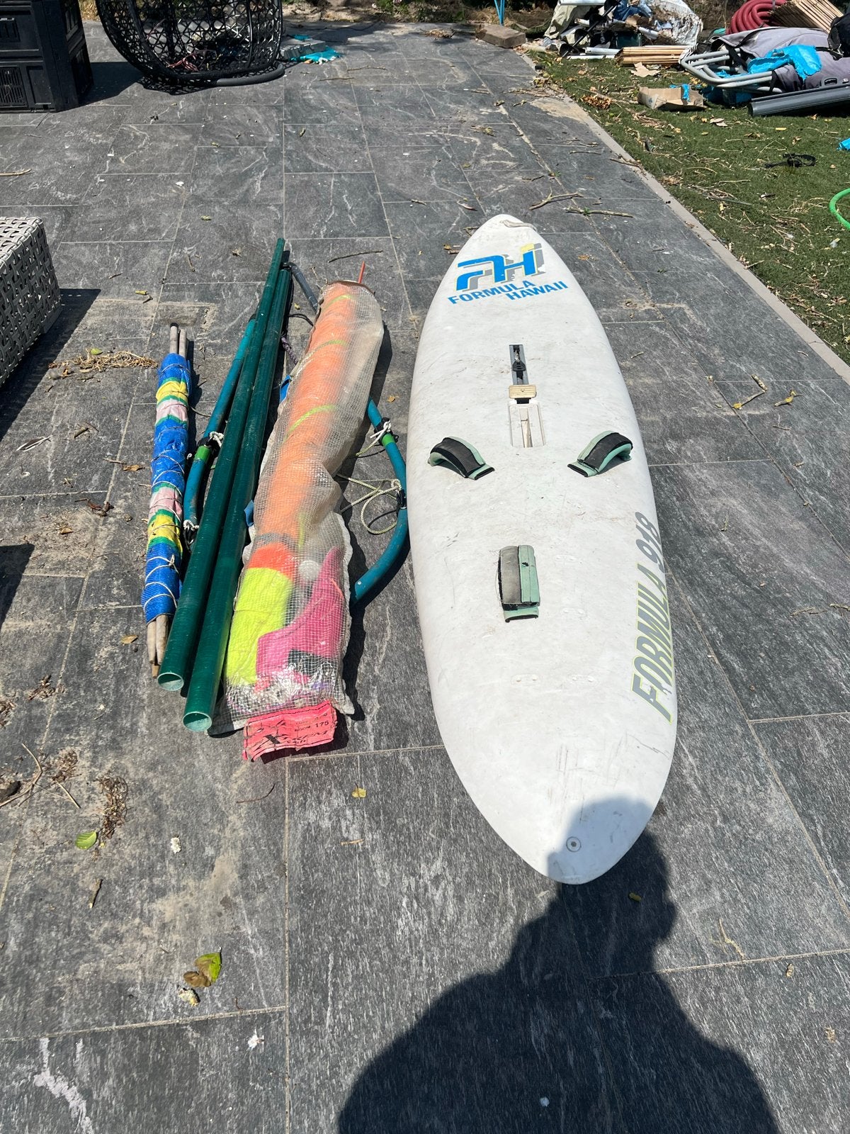 Windsurfset Formula Hawaii - Plank, Zeilen, Masten, Gieken, Watersport en Boten, Overige merken, 250 tot 300 cm, Gebruikt, Met giek