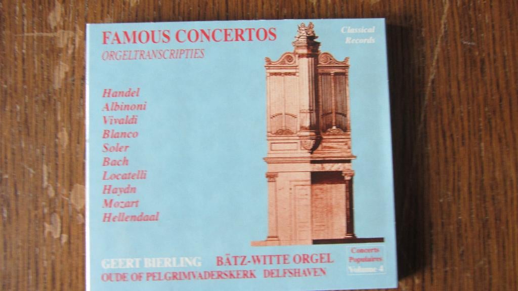 CD Famous concertos  ORGELTRANSCRIPTIES, Ophalen of Verzenden, Zo goed als nieuw