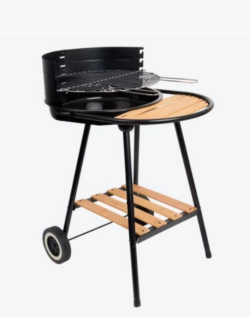 Houtskool BBQ 49cm met zijtafel grill barbecue, Ophalen, ., Nieuw, .