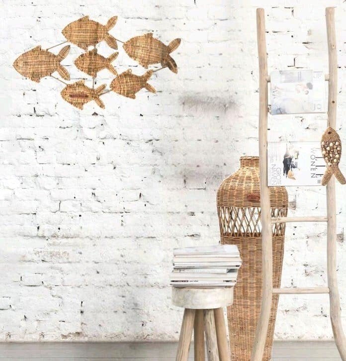 Rivièra maison rr school fish wall decoration 55*35*5cm, Ophalen of Verzenden, Nieuw
