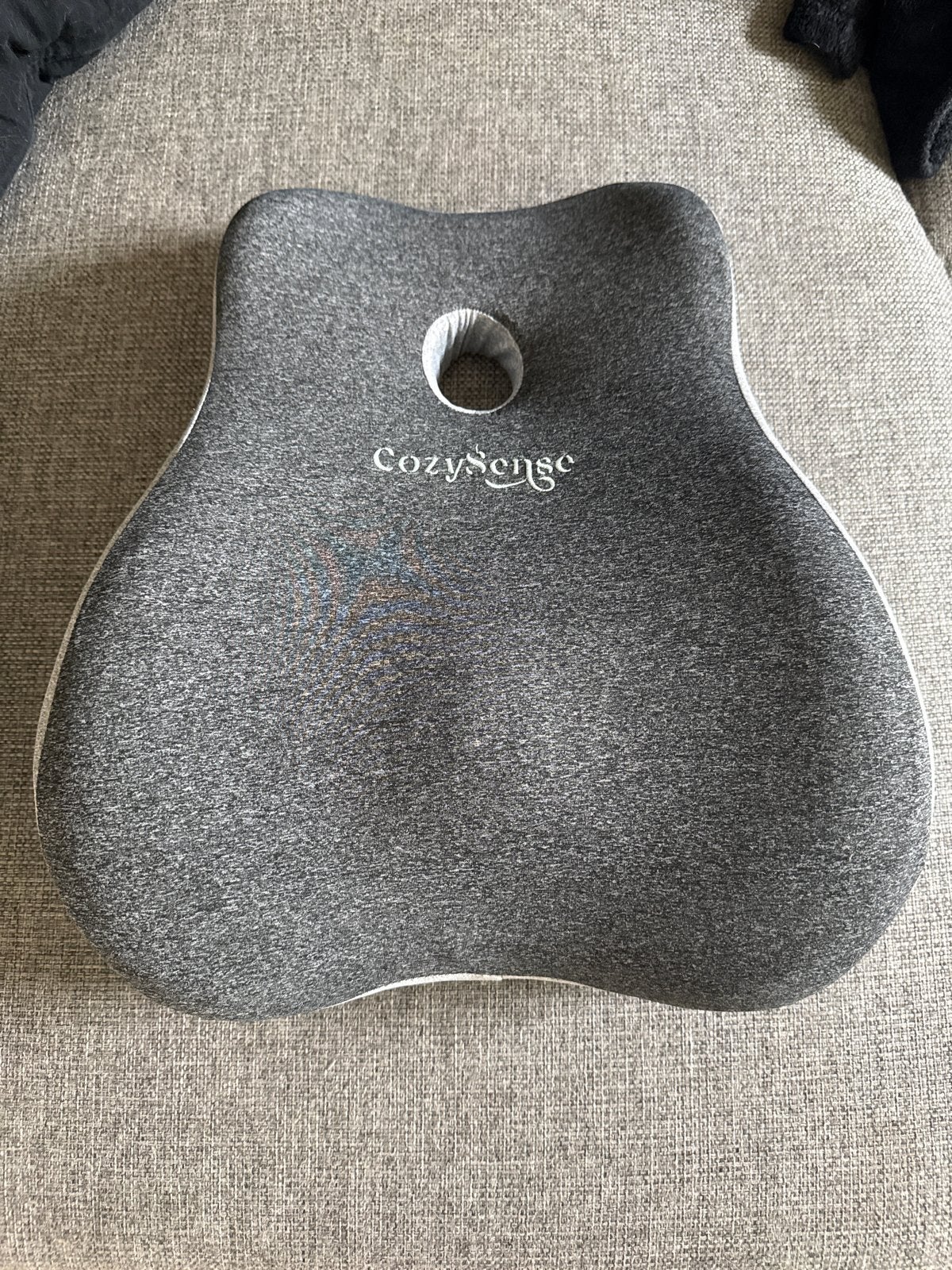 CozySense Ergonomisch Rugkussen - Grijs, Afneembare hoes, Ophalen of Verzenden, Zo goed als nieuw, Overige merken