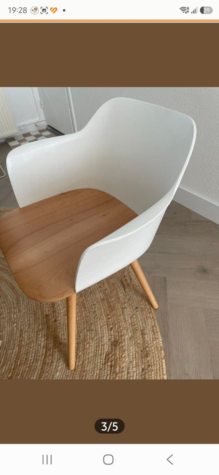 Kave Home Stoelen 4x, Bruin, Zo goed als nieuw, Vier, Ophalen