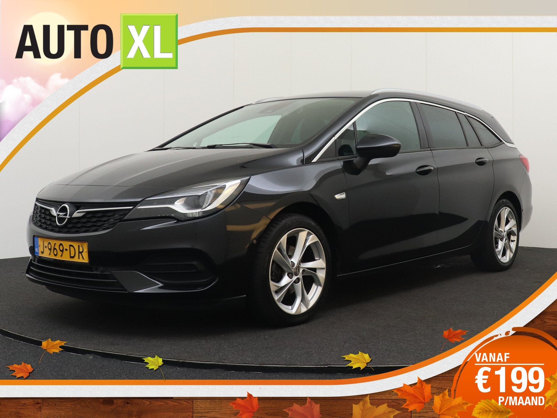 Opel Astra Sports Tourer 1.2 Elegance Trekhaak Carplay Digi., Voorwielaandrijving, Dealer onderhouden, 1199 cc, Leder en Stof