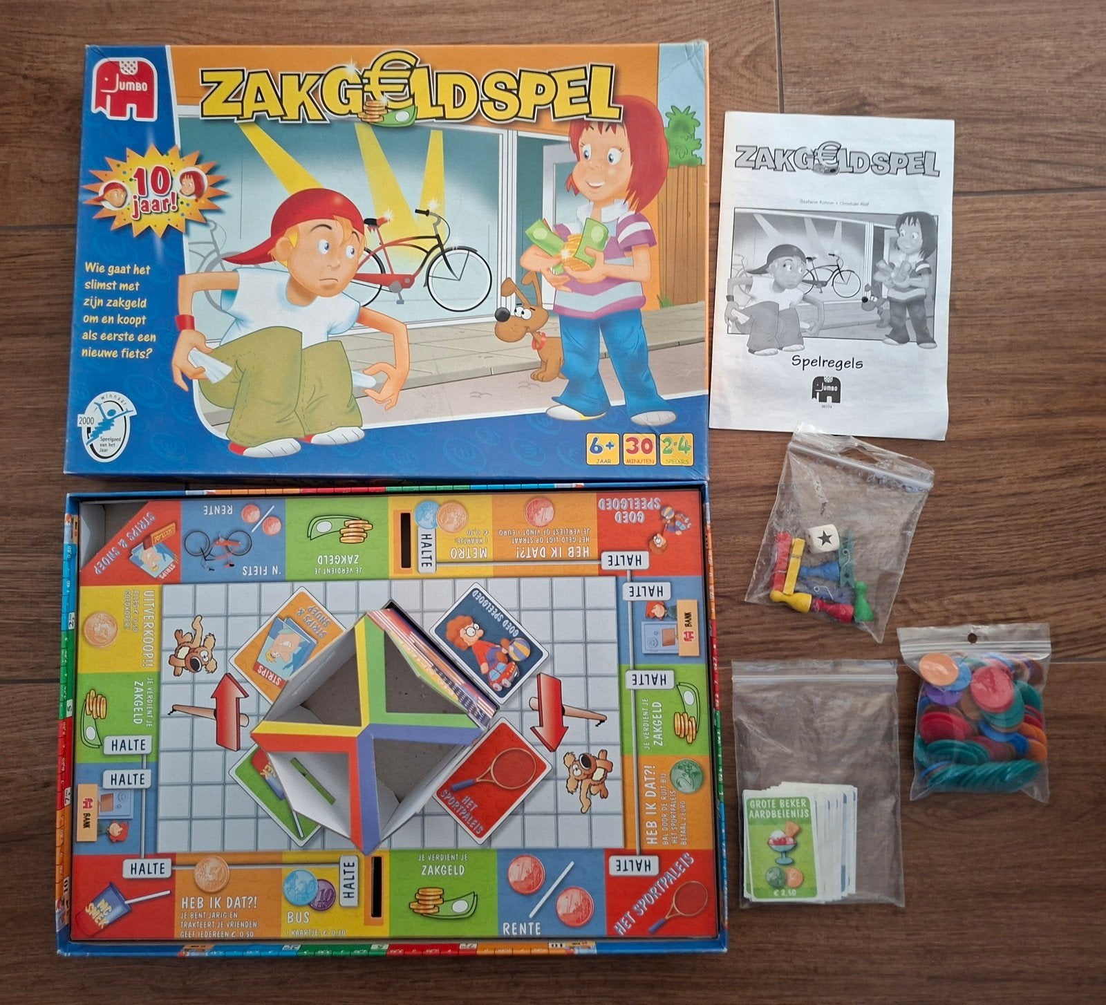 Zakgeldspel compleet, Hobby en Vrije tijd, Ophalen of Verzenden, Zo goed als nieuw