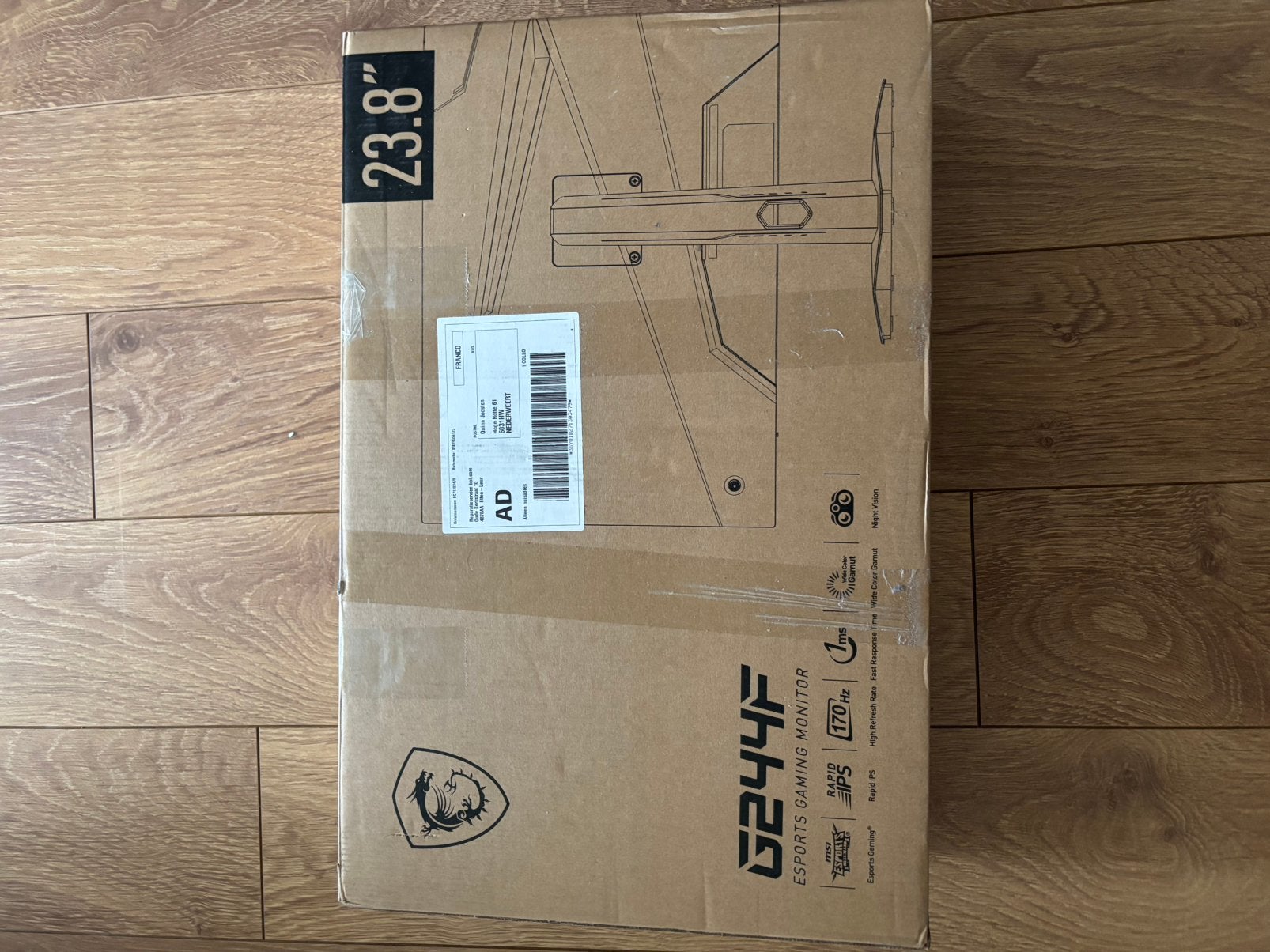 Msi monitor te koop net gerepareerd, Ophalen of Verzenden, Gebruikt