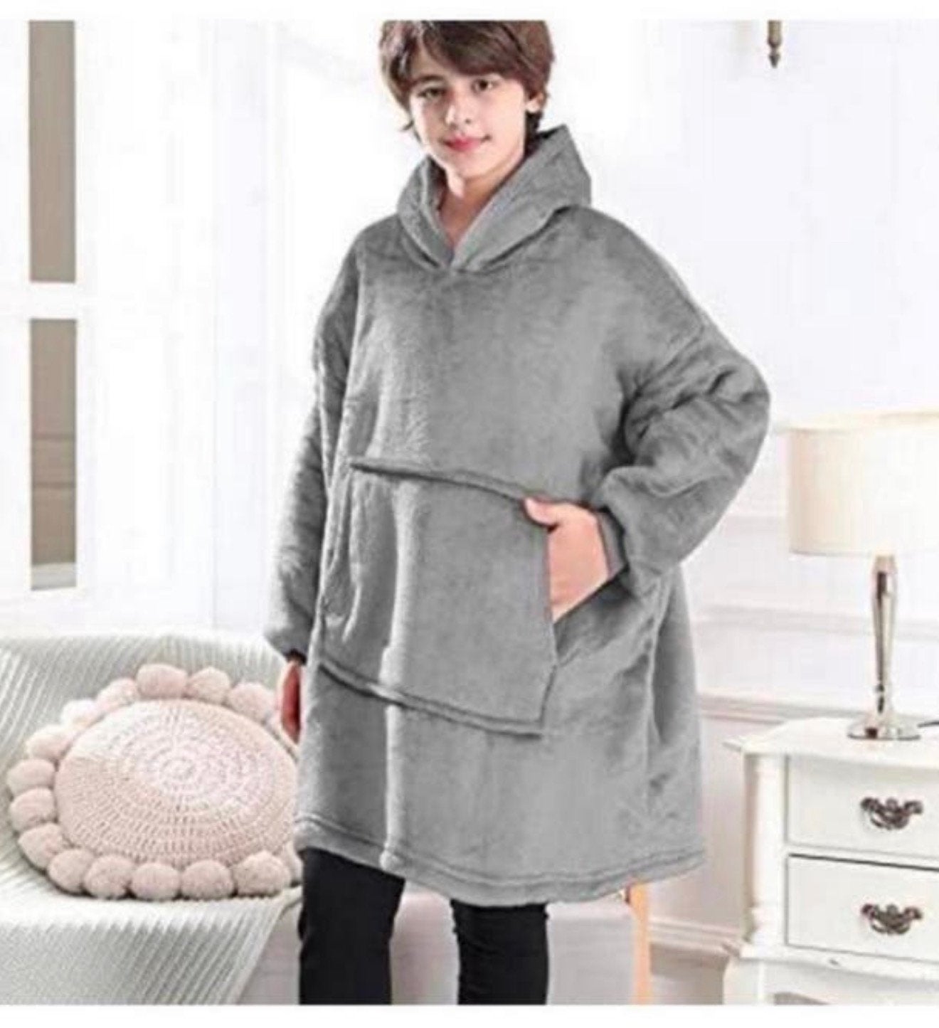 Lushforest Hoodie Deken Grijs Hoodie Blanket Fleece Snuggle, Kleding | Dames, Huispakken, Nieuw, Ophalen of Verzenden, H, H