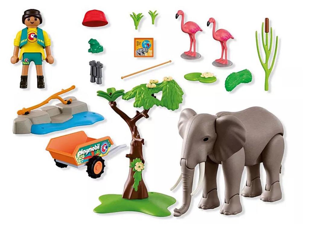 PLAYMOBIL 72068 Olifant met DierenVerzorger 43 delig, Ophalen of Verzenden, Nieuw, Complete set