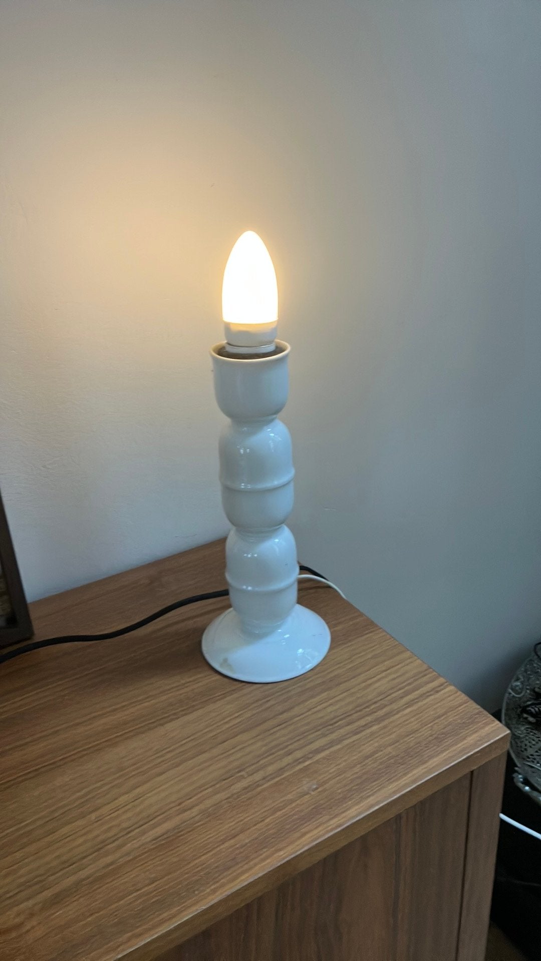 Lampje polspotten, Gebruikt, Wit, Ophalen of Verzenden, Steen/keramiek