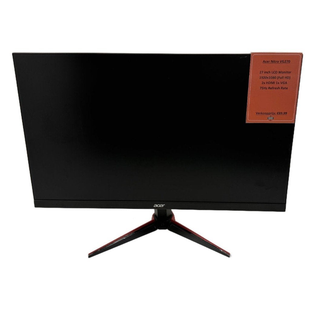 Acer Nitro VG270 Monitor | Met garantie, Ophalen, IPS, Acer Nitro, Dordrecht@usedproducts.nl