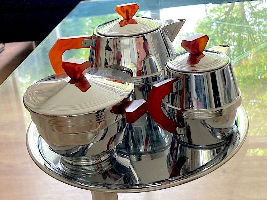 Koffieset, art deco, jaren 30, Verzamelen, Retro, Ophalen of Verzenden, Huis en Inrichting
