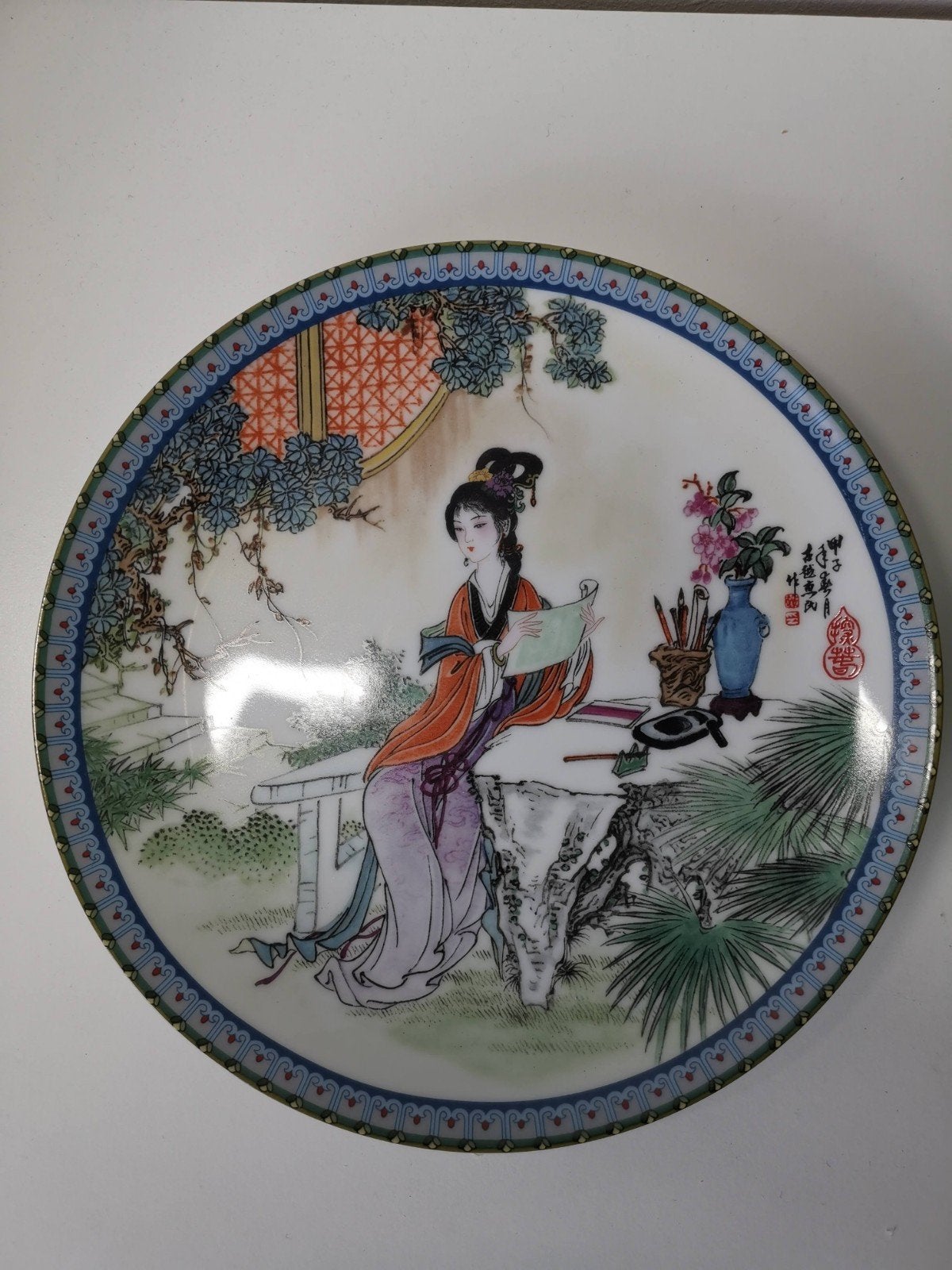 Complete set van 12 Chinese borden: De Twaalf Schoonheden, Ophalen of Verzenden