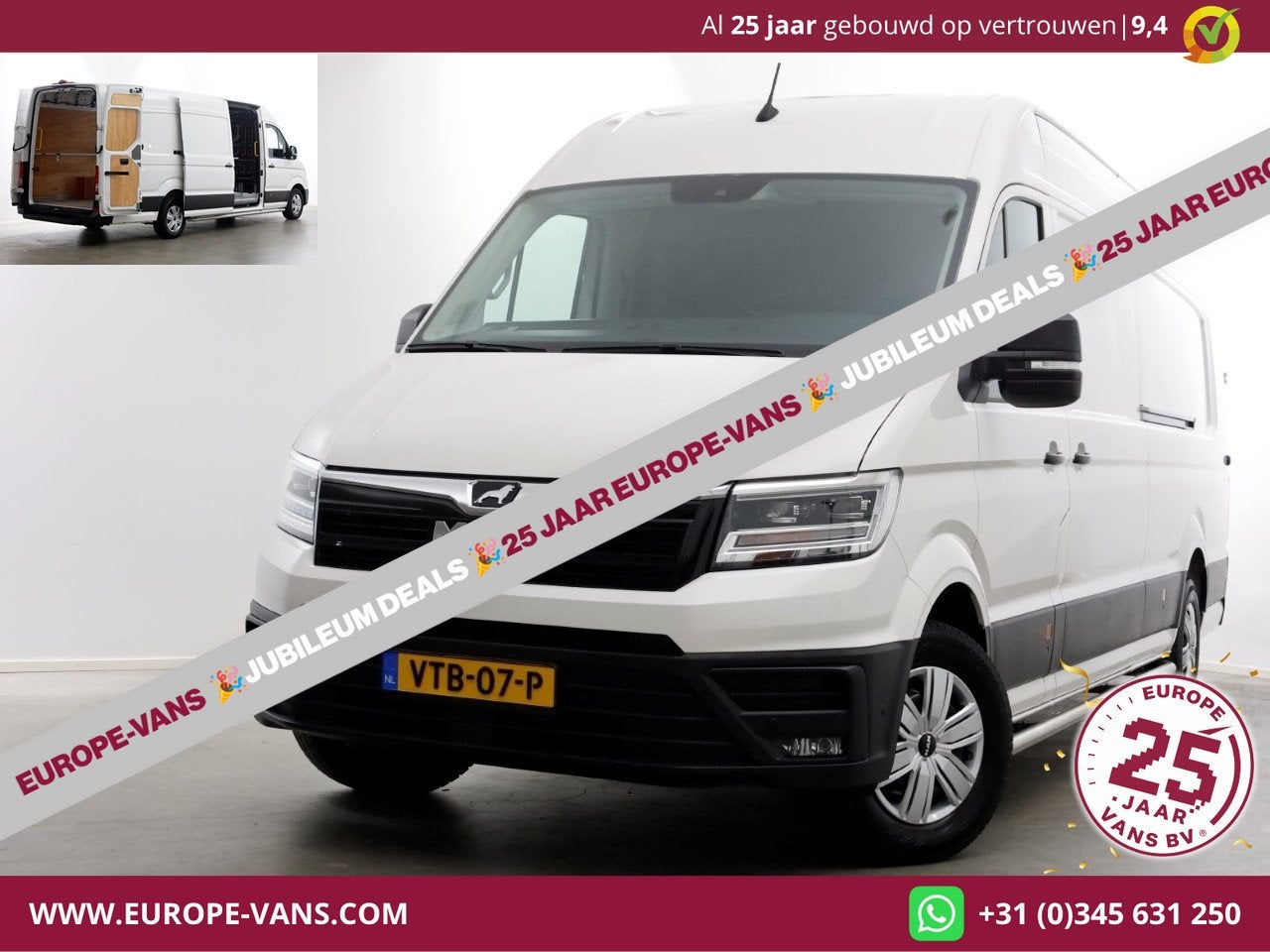MAN TGE 3.180 2.0 177pk DSG-Automaat L5H3 (L4H2) Supermaxi L, Gebruikt, Euro 6, 4 cilinders, Wit