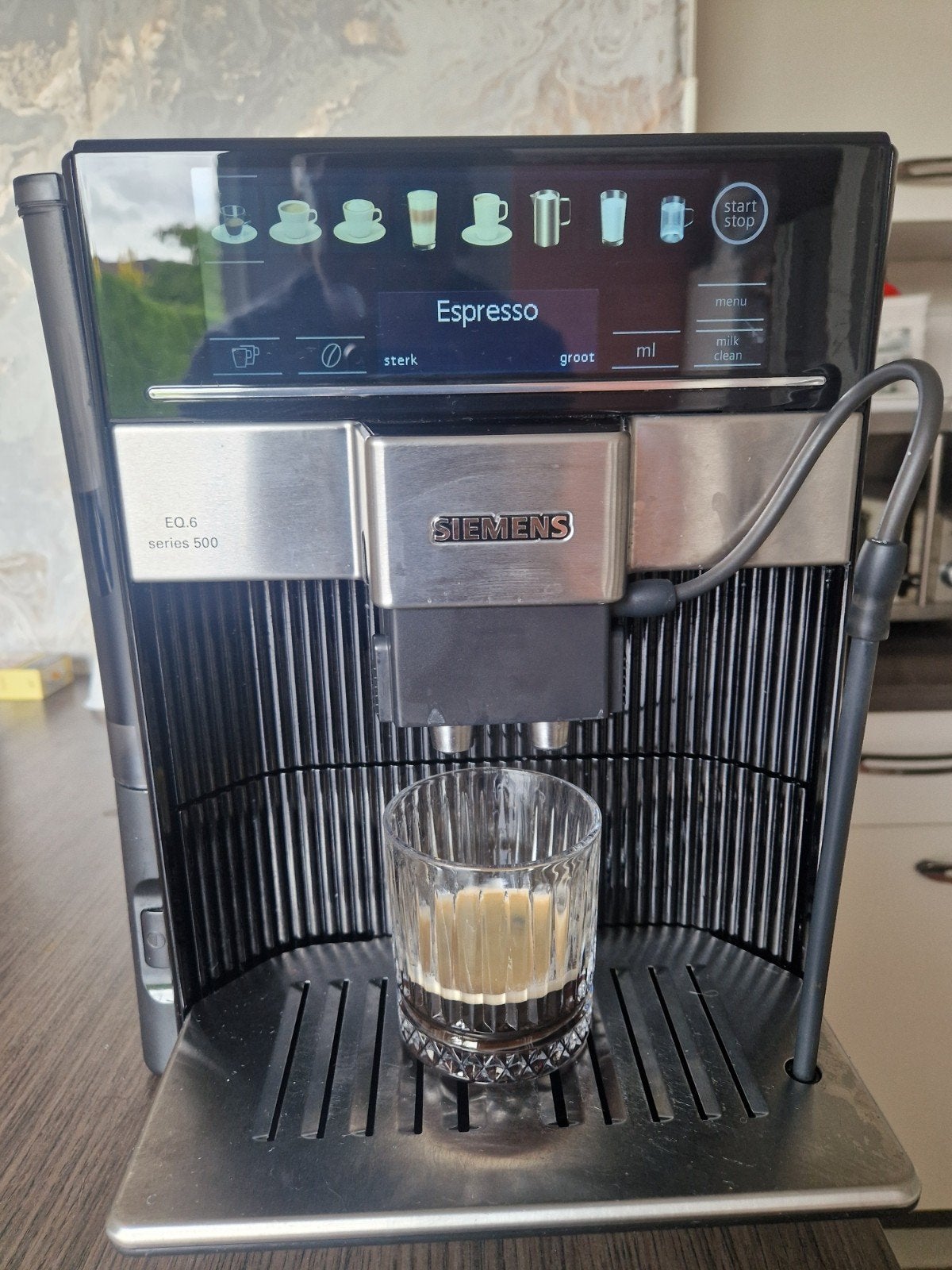 Simens eq6 series 500, Ophalen, Koffiemachine