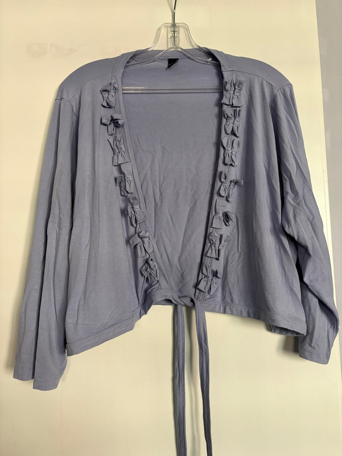 Yoek lila vestje met strikjes, XL, nieuw, Ophalen of Verzenden, Gedragen, Paars, Trui of Vest