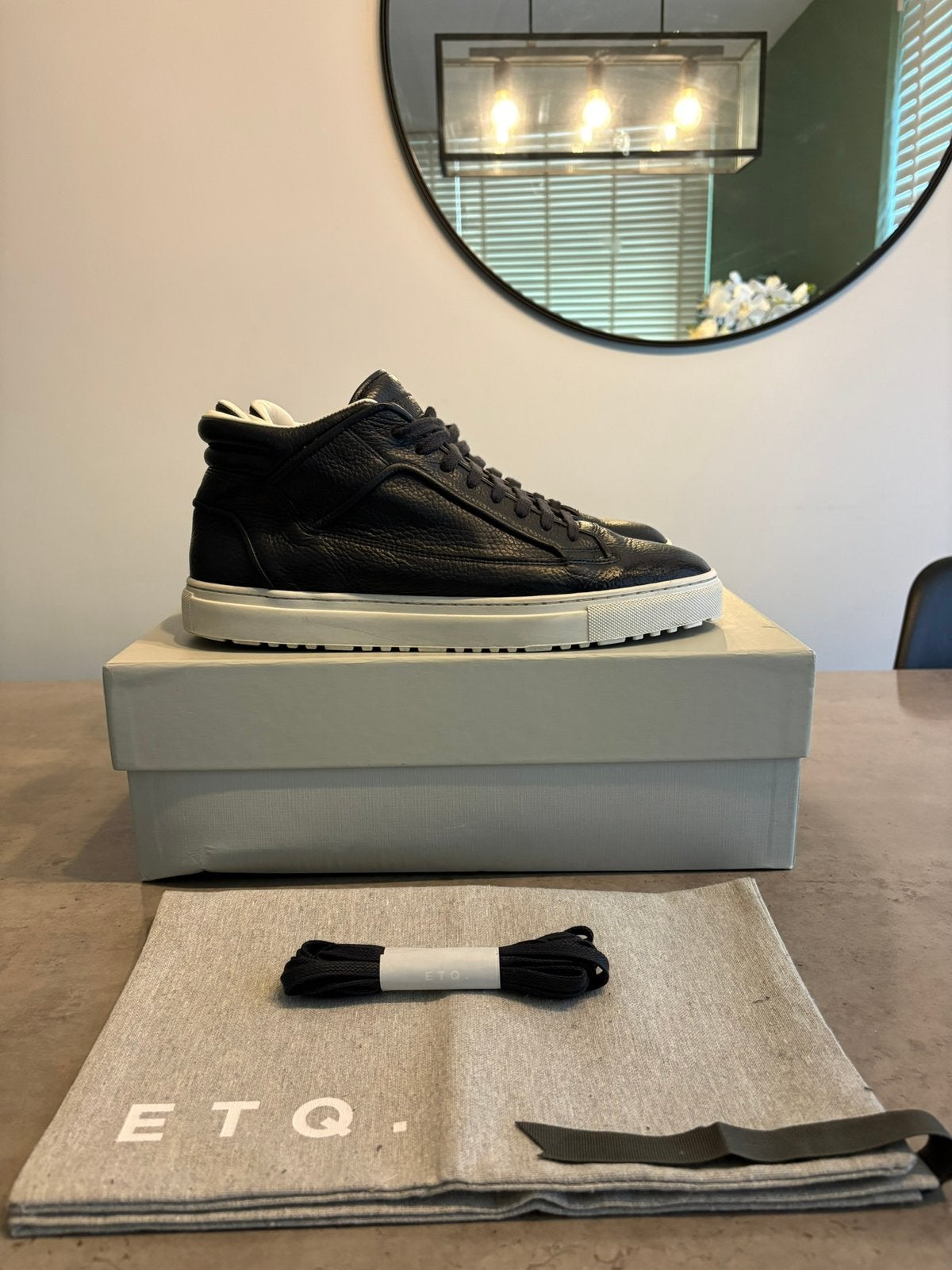 ETQ Mid Top 2 Blueberry Sneakers, Blauw, Ophalen of Verzenden, Sneakers of Gympen, Zo goed als nieuw
