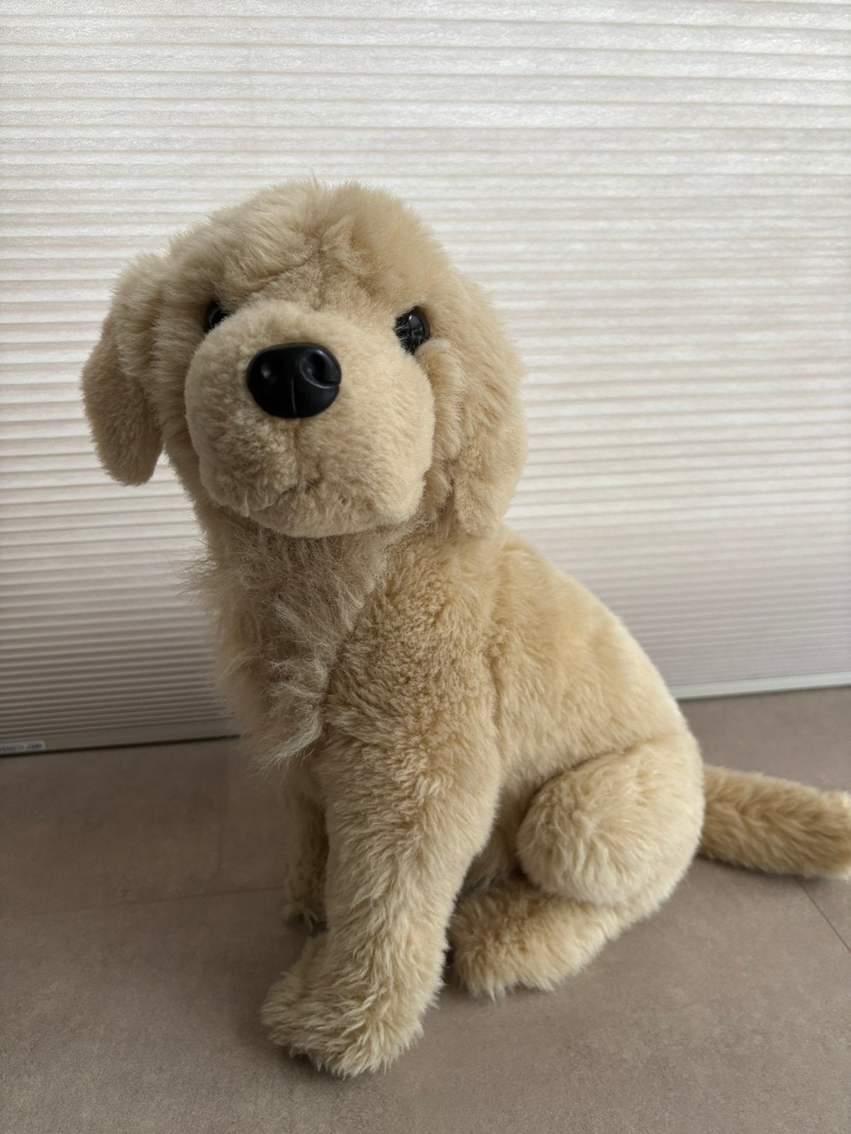 Vintage Knuffel Hond golden retriever Labrador pluche, Kinderen en Baby's, Overige merken, Middelgroot (20 tot 80 cm), Beige, Hond