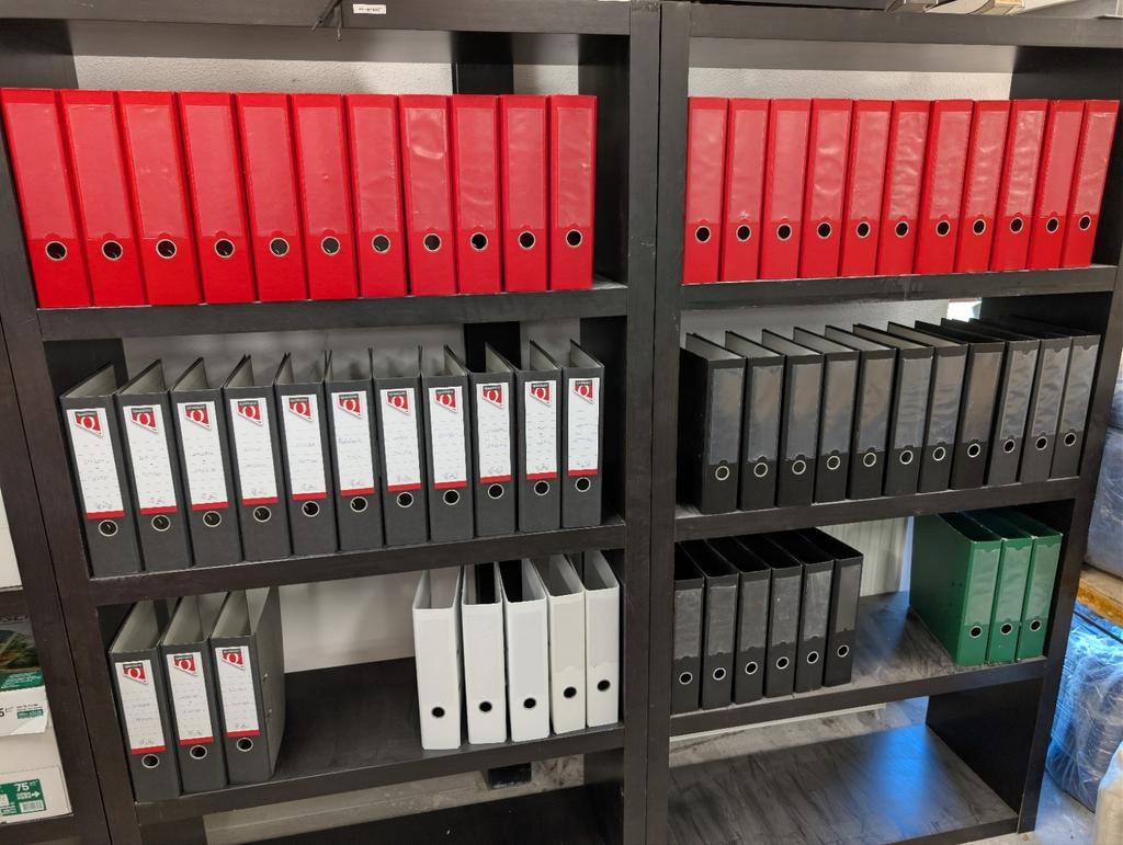 Partij ordners (rood, zwart, wit, groen), Ophalen of Verzenden, Gebruikt, Overige typen