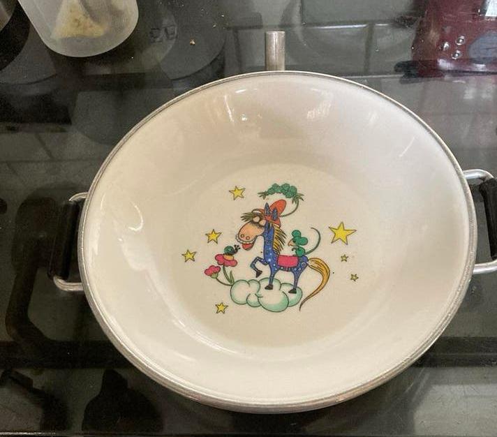 Vintage warmwater kinderbord, NB: zonder dop!, Ophalen of Verzenden