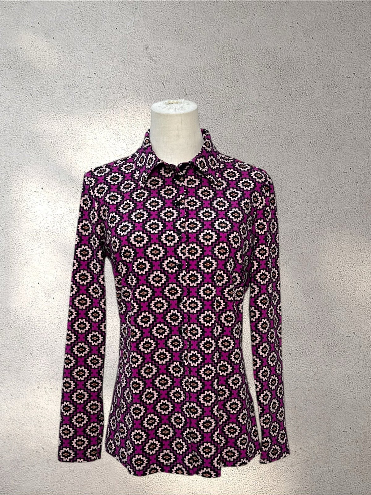 Studio Anneloes blouse met geometrische print, Kleding | Dames, Ophalen of Verzenden, Zo goed als nieuw, Maat 38/40 (M), Paars