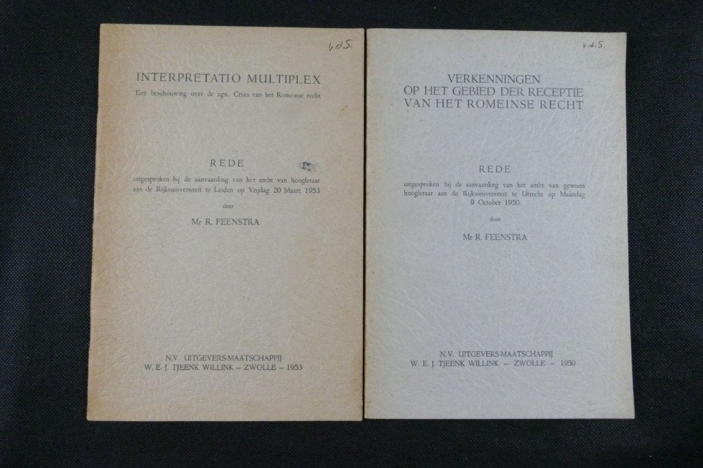 2x Romeins Recht, Gelezen, Mr. R. Feenstra, Sociale wetenschap, Ophalen of Verzenden