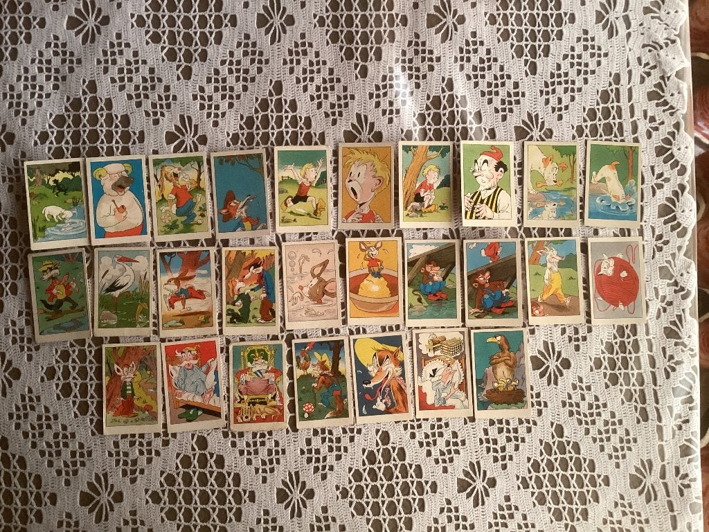 27 plaatjes sprookjes DANDY bubble gum vrij moeilijk, Ophalen of Verzenden, Gebruikt, Meerdere plaatjes