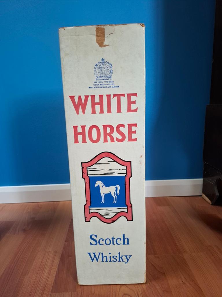 Vintage White Horse Scotch Whisky Fles met Doos, Antiek en Kunst, Ophalen