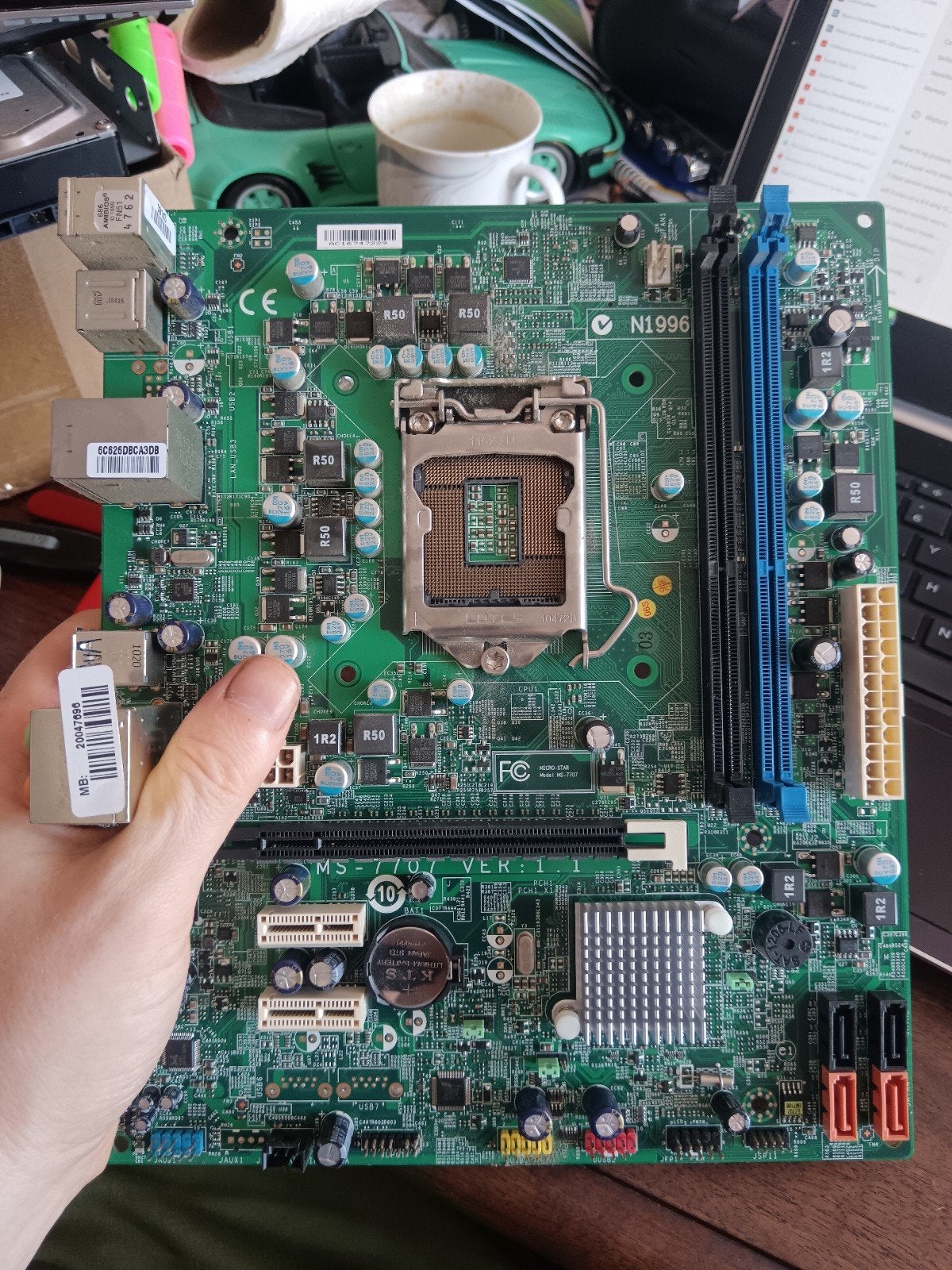 Intel Core i7-2600 Processor met Moederbord, hdd, en 8GB RAM, Gebruikt, 4-core, Intel Core i7-2600, Ophalen of Verzenden