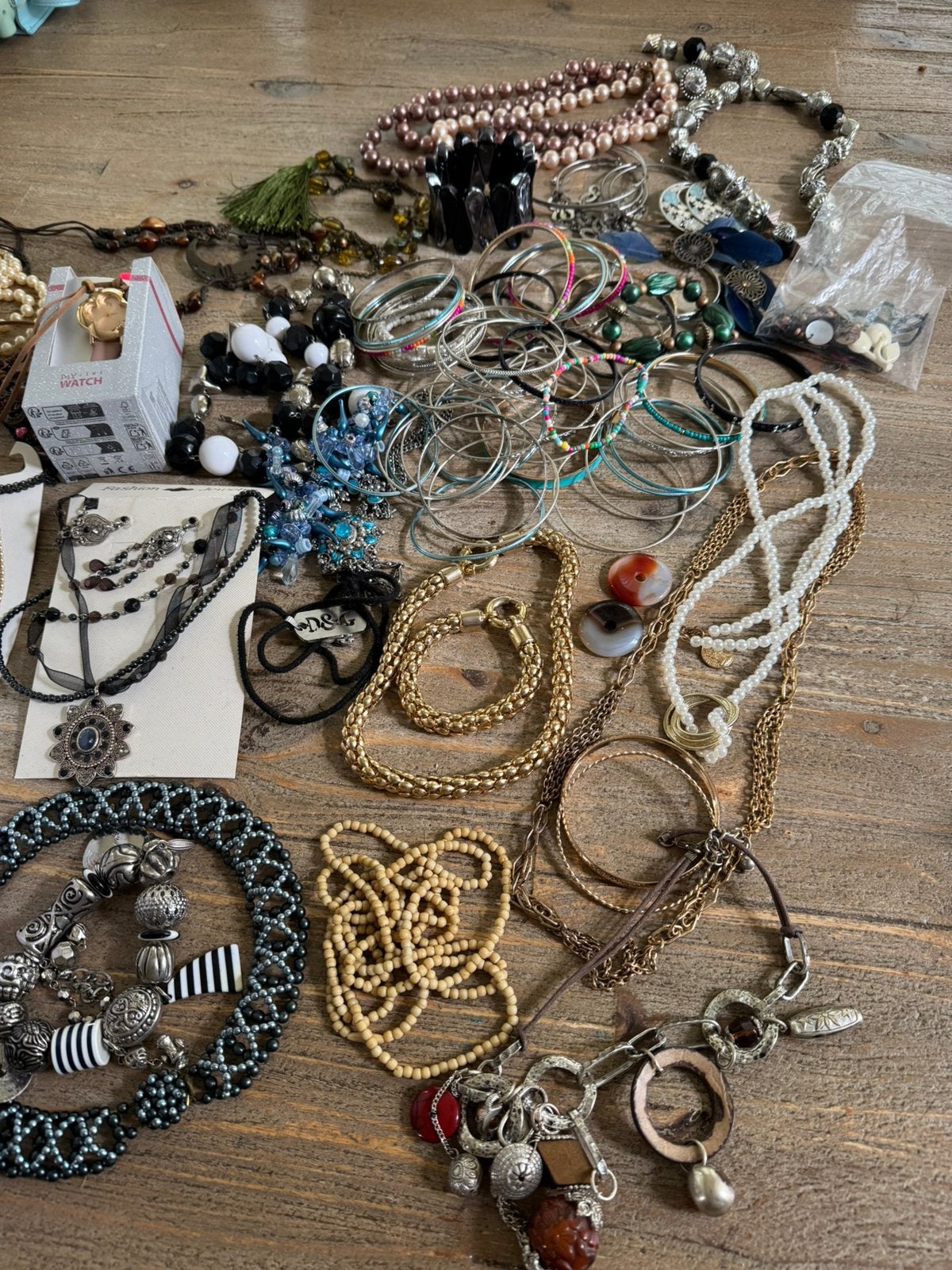 Grote partij vintage’s sieraden, Ophalen of Verzenden, Zo goed als nieuw, Overige kleuren, Overige materialen