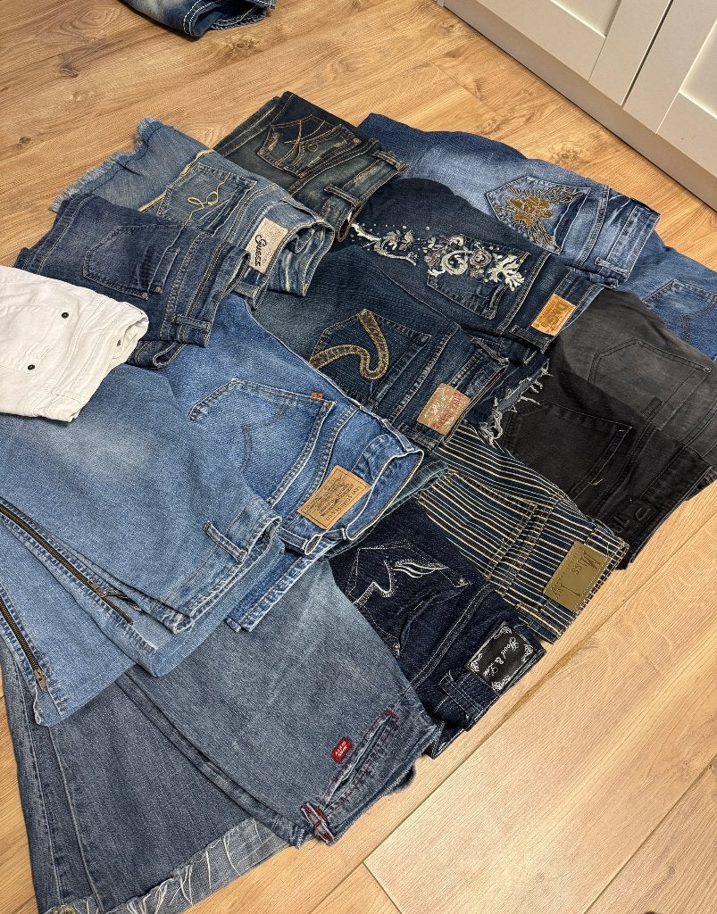Collectie vintage y2k jeans, Blauw, Overige jeansmaten, Ophalen of Verzenden, Onbekend