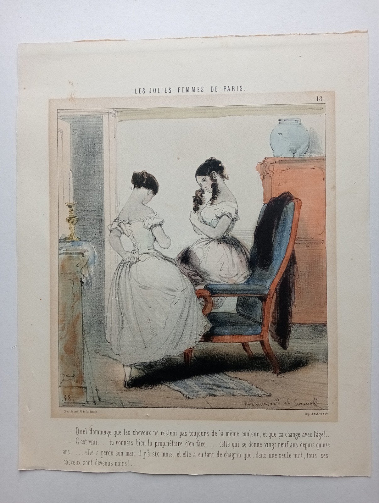 Les Jolies Femmes de Paris litho., Antiek en Kunst, Ophalen of Verzenden