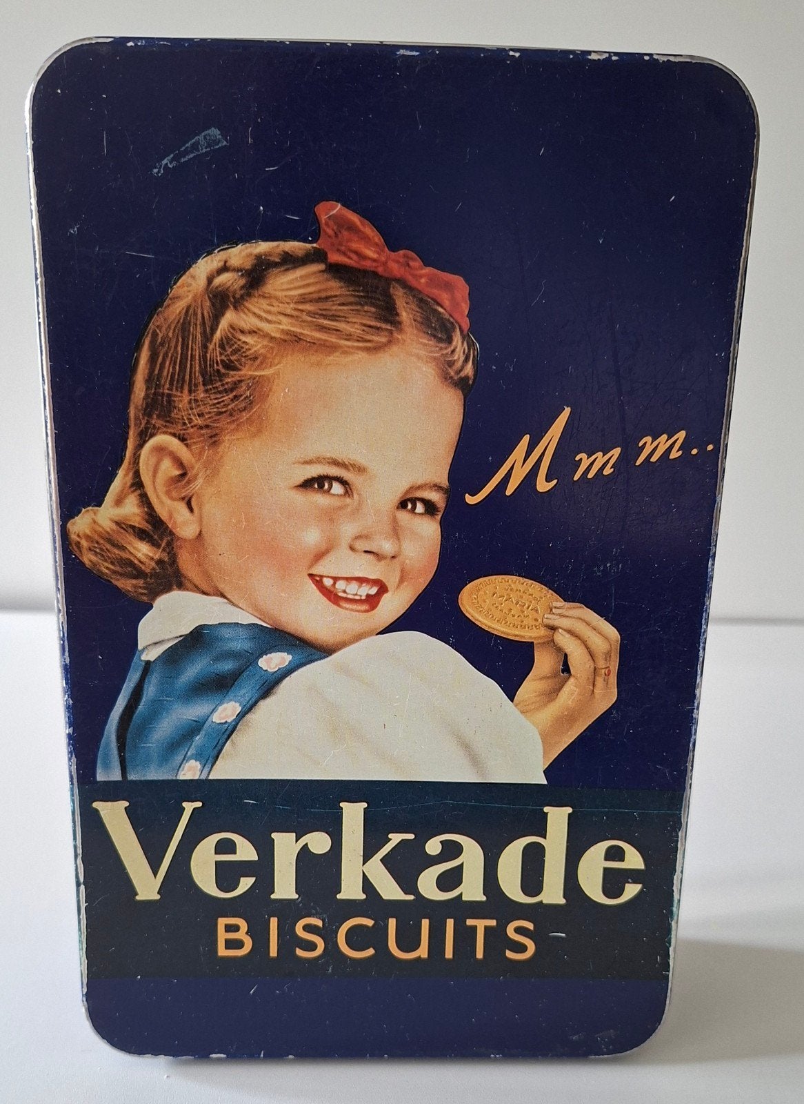 Vintage Verkade biscuits blik., Verzamelen, Blikken, Gebruikt, Koek(jes), Verkade, Ophalen of Verzenden